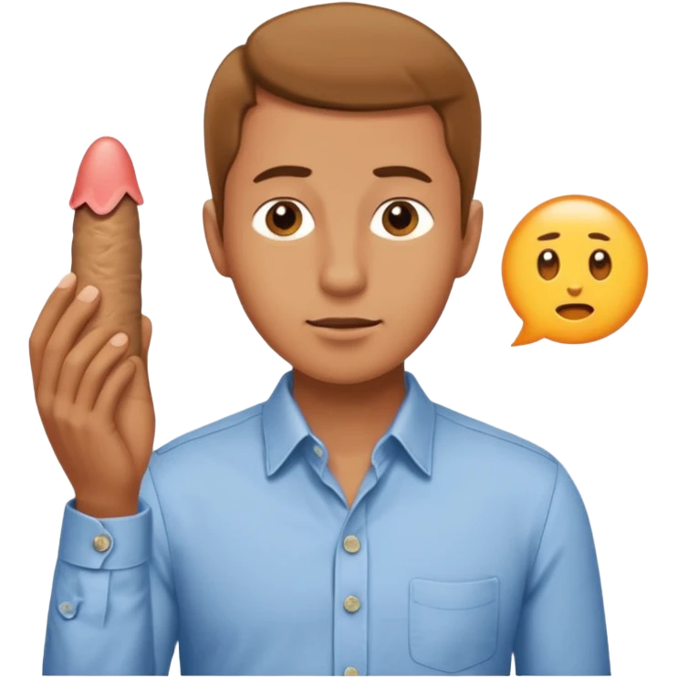 un ropero con pene humano emoji