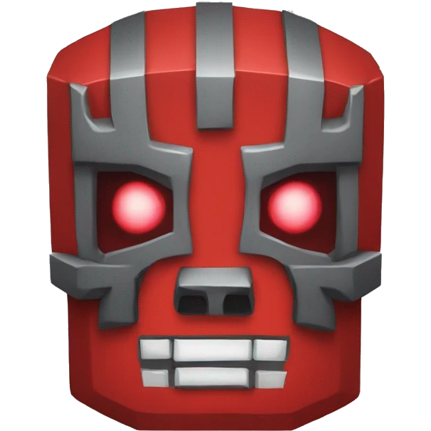Máscara de calavera roja de Minecraft  emoji