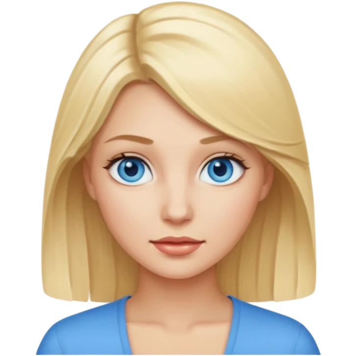 Make me a blonde woman with blue eyes  emoji