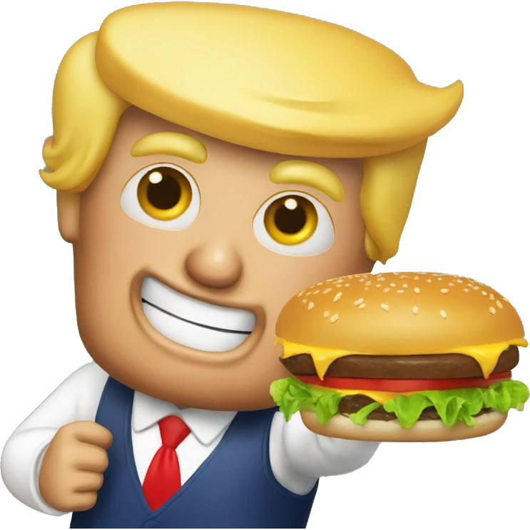 Trump qui mange un burger  emoji