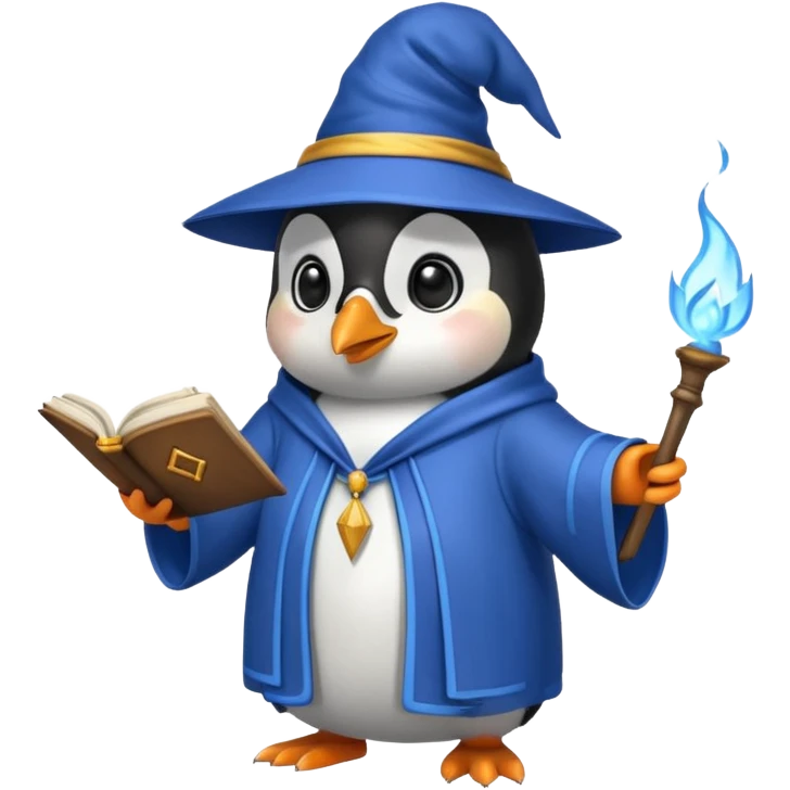 Penguin Wizard emoji