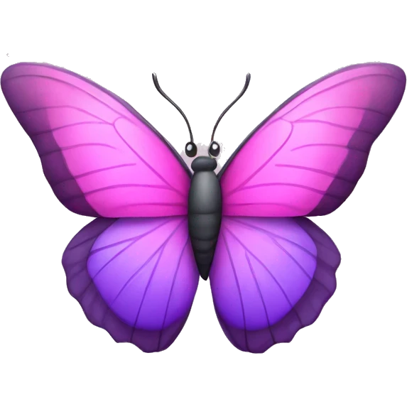 butterfly with pink and purple wings emoji