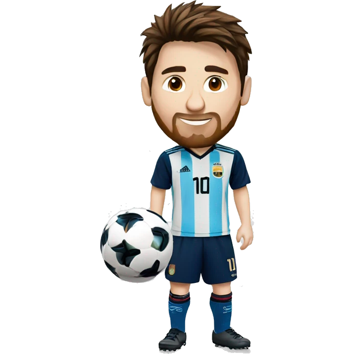 lionel messi with world cup emoji