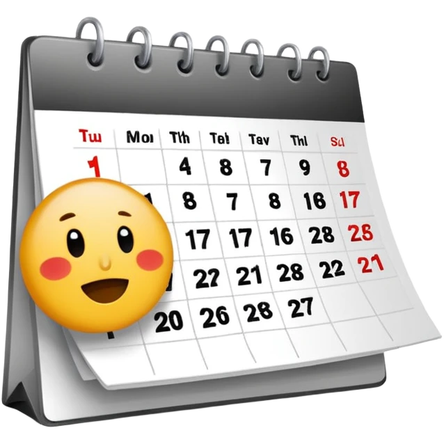 1 month from calendar emoji