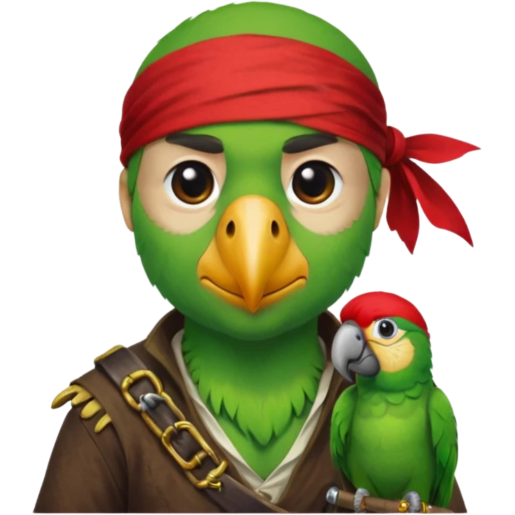 pirate and parrot emoji