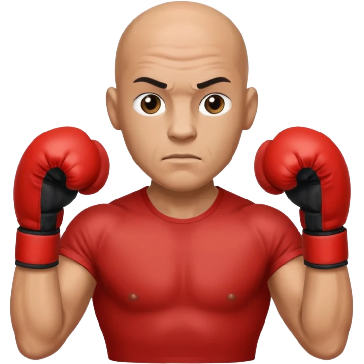  a boxer, balb head emoji