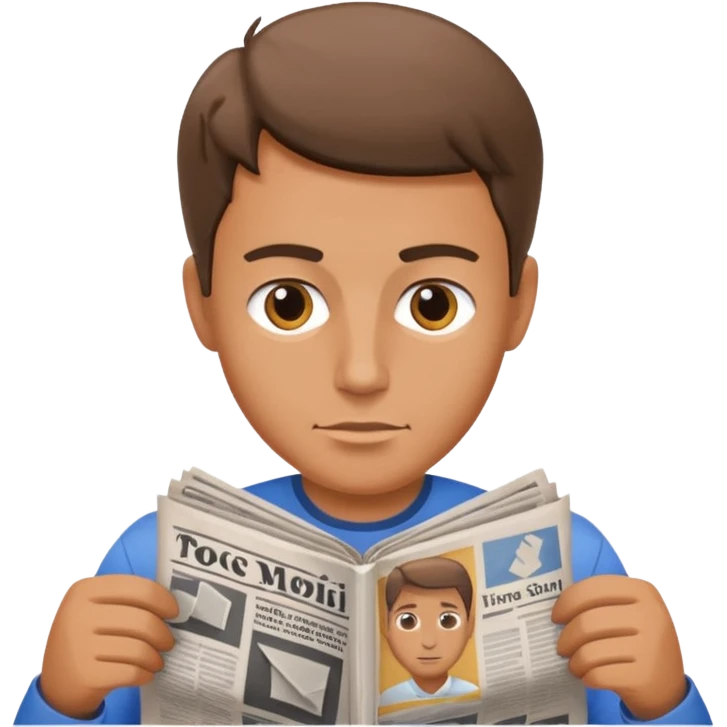 man Folding newspaper emoji