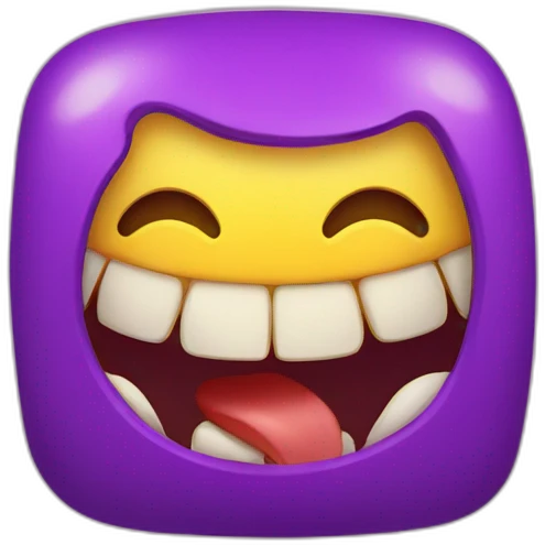 Smiley bites his lips emoji