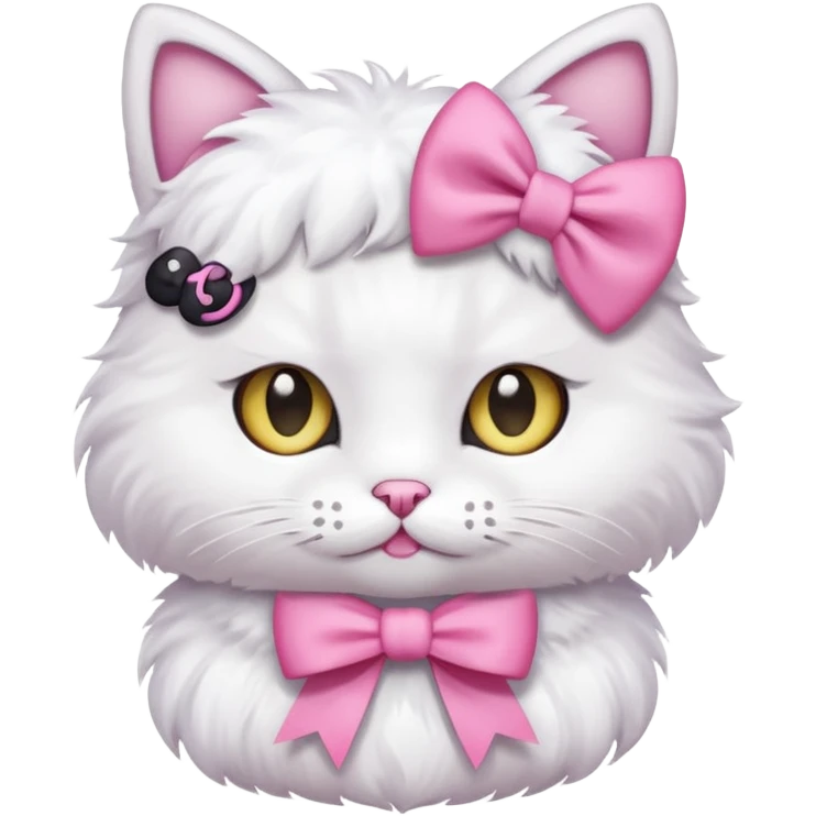 Cat with Pink bow emoji