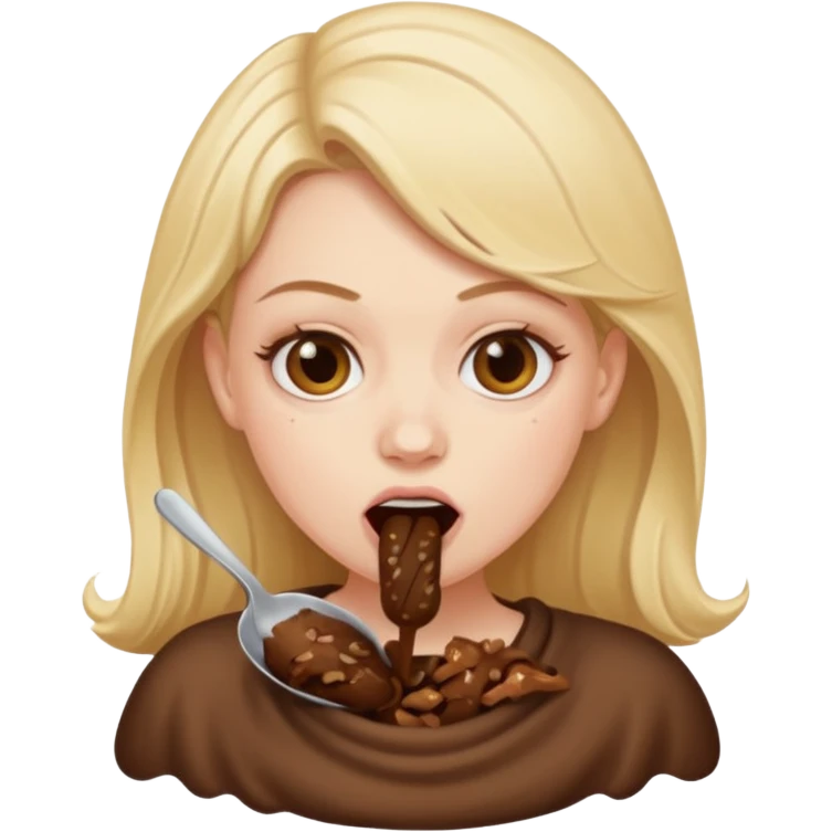Nicole comiendo caca emoji
