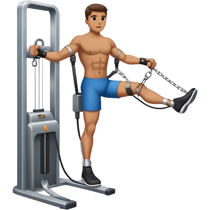 standing cable-machine-leg-raise with ankle-cuffs emoji