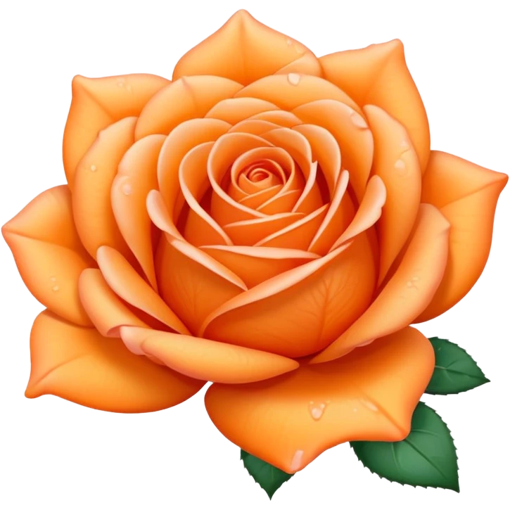 Icy orange rose emoji