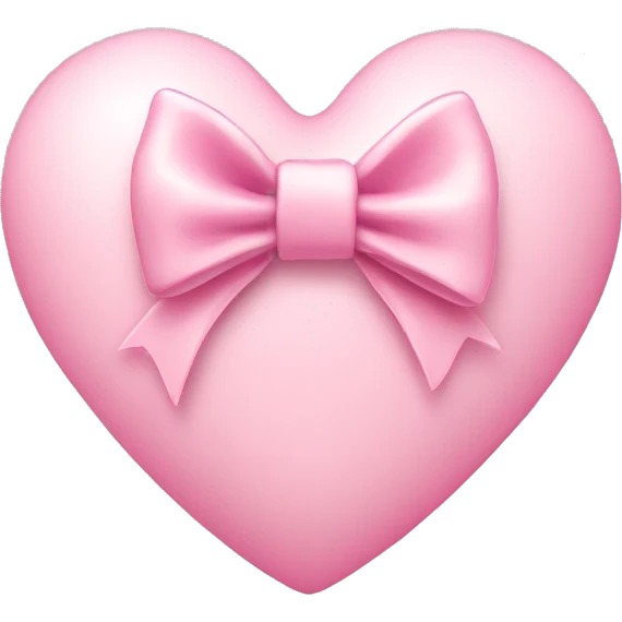 Light pink heart with bow on it emoji