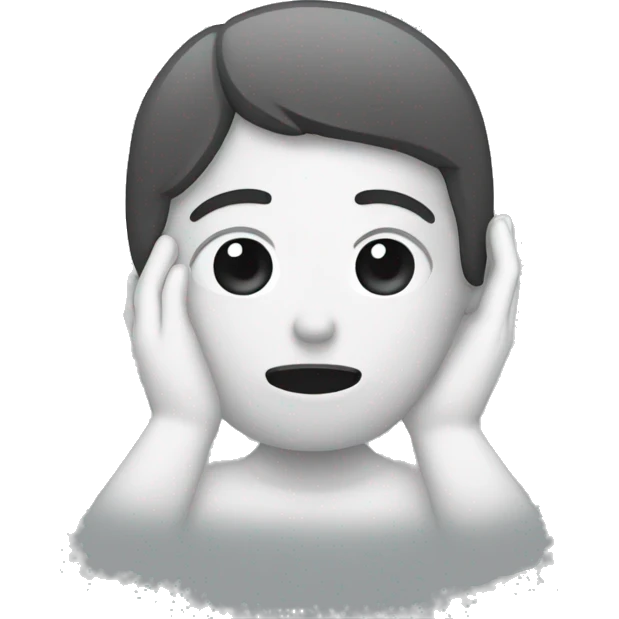 Two hands holding head from below  emoji