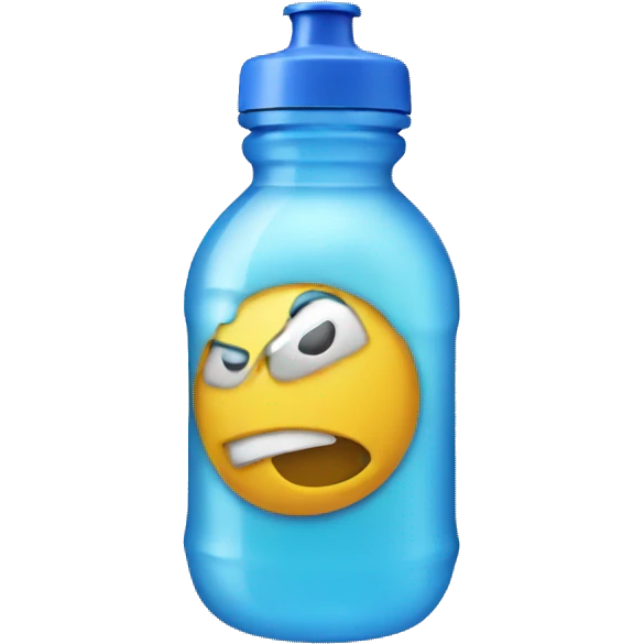 Scrunched up water bottle emoji