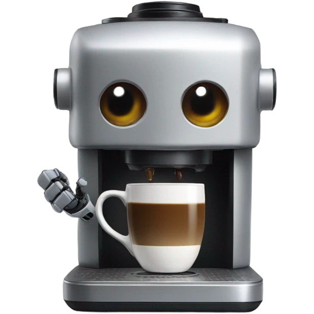 A robot Coffee dispenser emoji