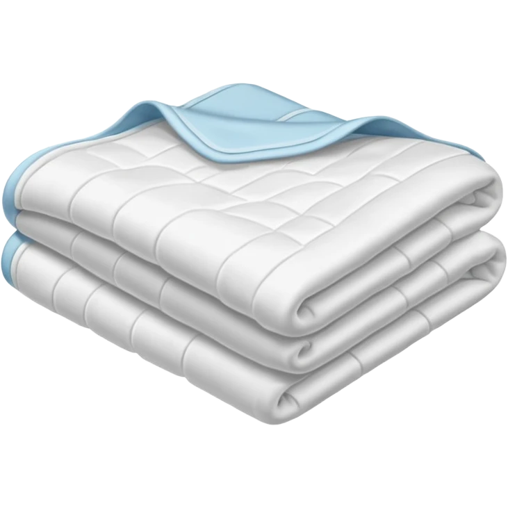 White folded blanket emoji