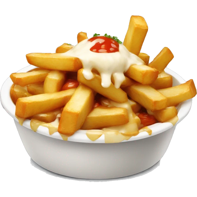 Poutine qui mange une poutine emoji