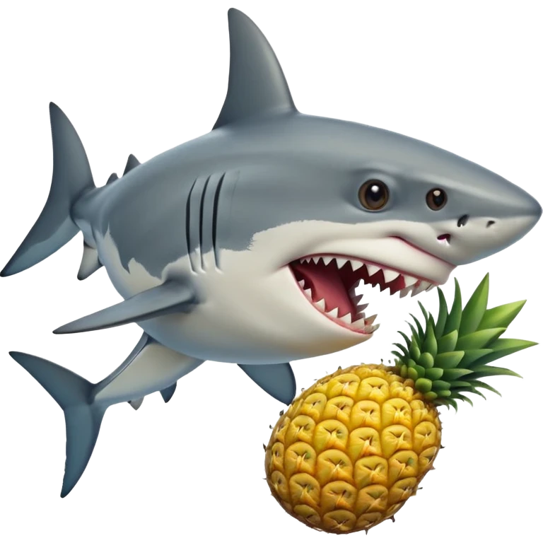 shark eating pineapple  emoji