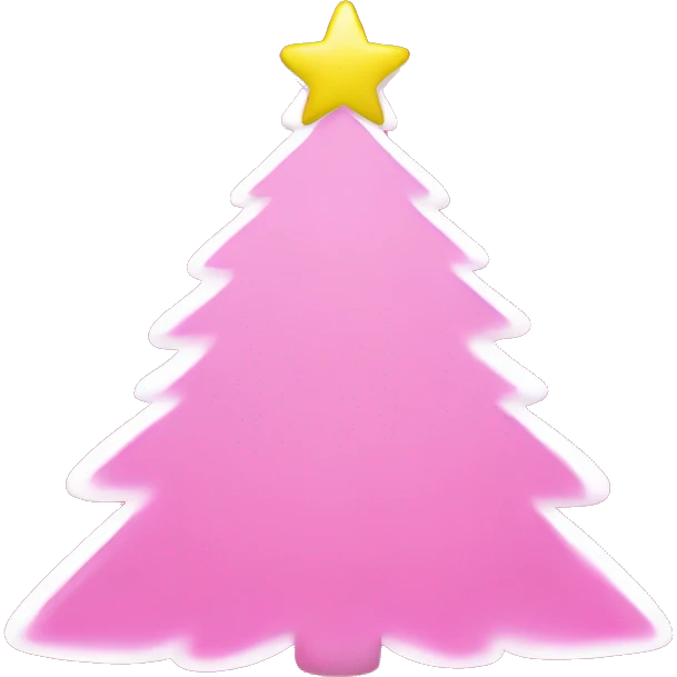 Pink Christmas Snapchat logo emoji