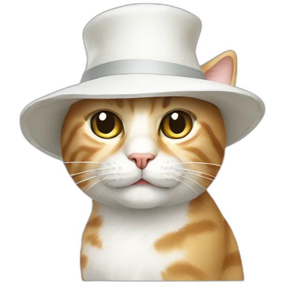 Cat with White hat emoji