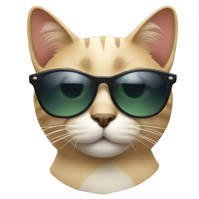 Cat with sunglasses emoji