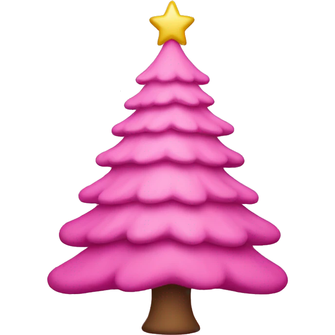 pink christmas tree emoji