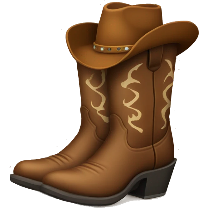 Cowboy boot emoji