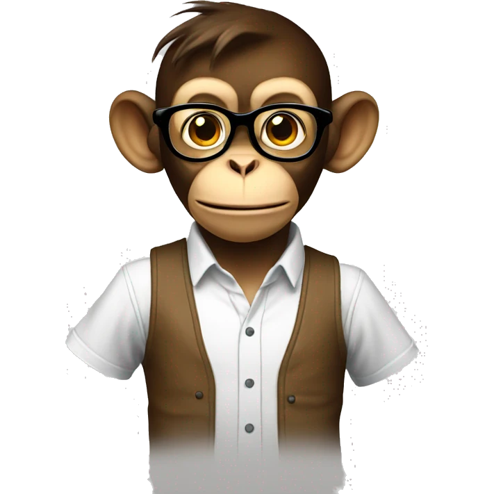 nerd monkey emoji