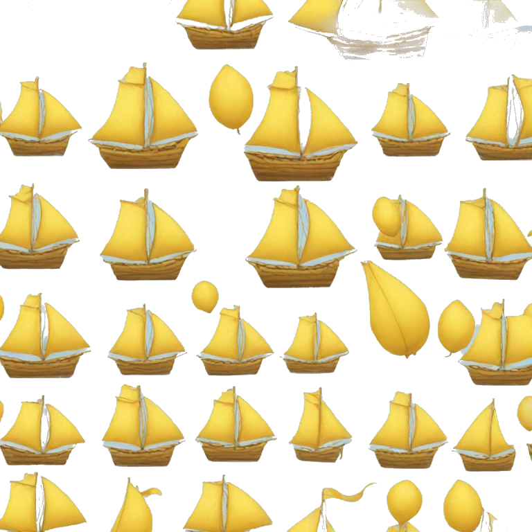 Yellow sail in a cap emoji