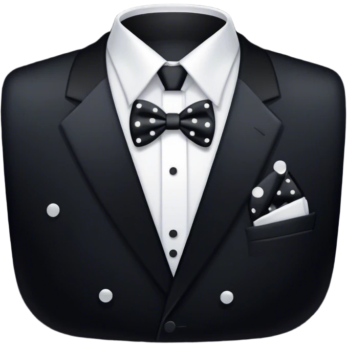 Spotty black tie emoji