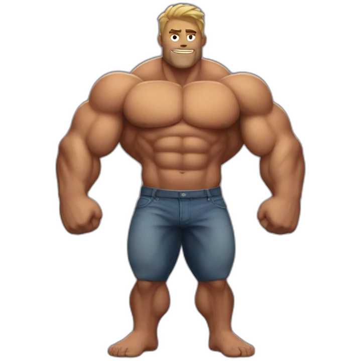 Guy with big muscles emoji