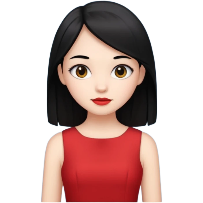 girl with black straight hair emoji