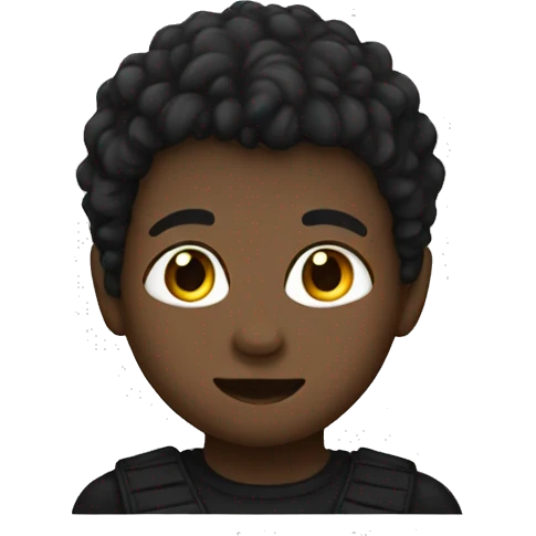 Boy with a black costume emoji