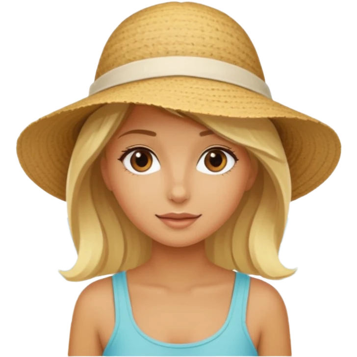 Blonde girl at the beach  emoji
