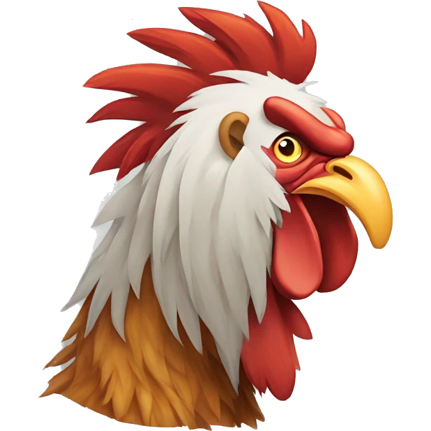 Rooster Versus lion emoji