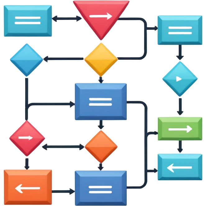 A simple modern flowchart emoji