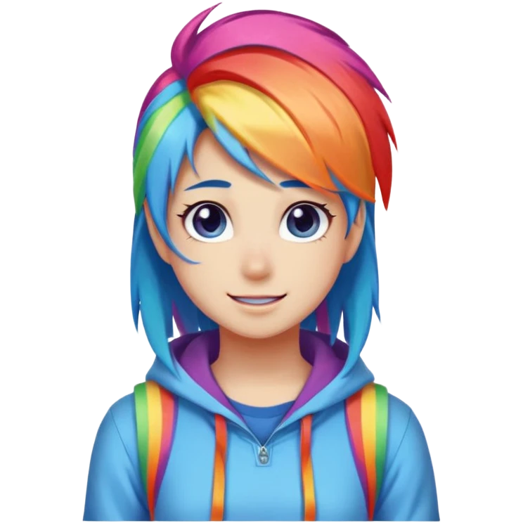 Rainbow dash as a human emoji