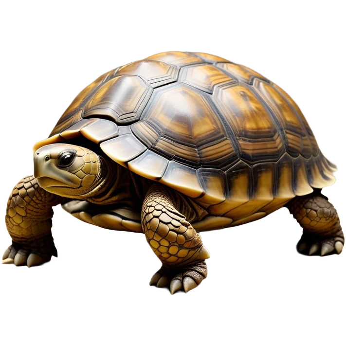 cinematic-tortoise-realistic-full-body-walking-emoji,-sturdy-domed-shell-in-rich-earthy-tones,-thick-scaled-legs-moving-slowly-but-deliberately,-wrinkled-wise-face-peering-ahead-with-calm-determination,-small-dark-eyes-reflecting-centuries-of-patience,-textured-leathery-skin-contrasting-with-the-hardness-of-its-shell,-simplified-yet-realistic-focused-features,-highly-detailed,-glowing-with-an-ancient-earthy-warmth emoji