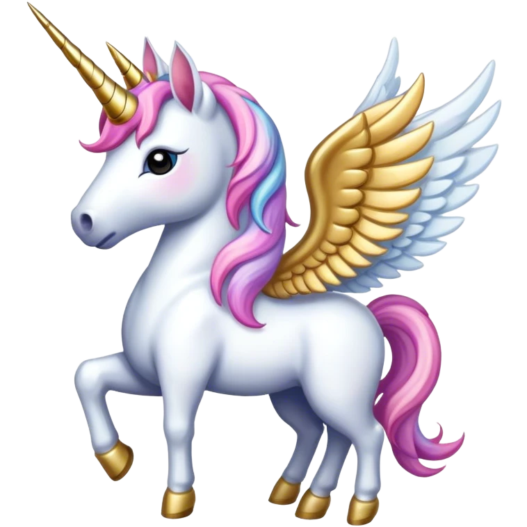 Winged unicorn with a bow emoji