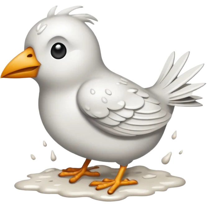 Bird pooping emoji