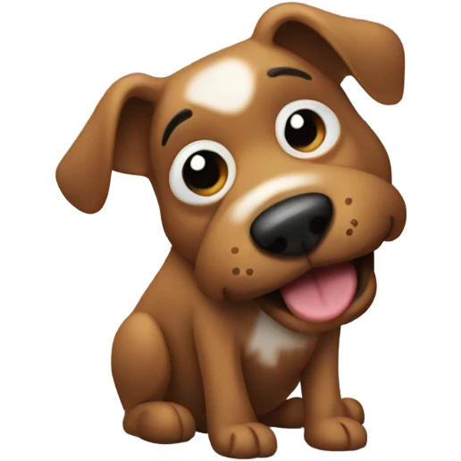 Dog pooping emoji