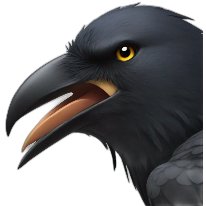 a crow shouting sh'azat emoji