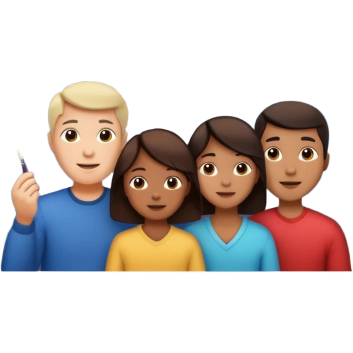 family watching fireworks emoji