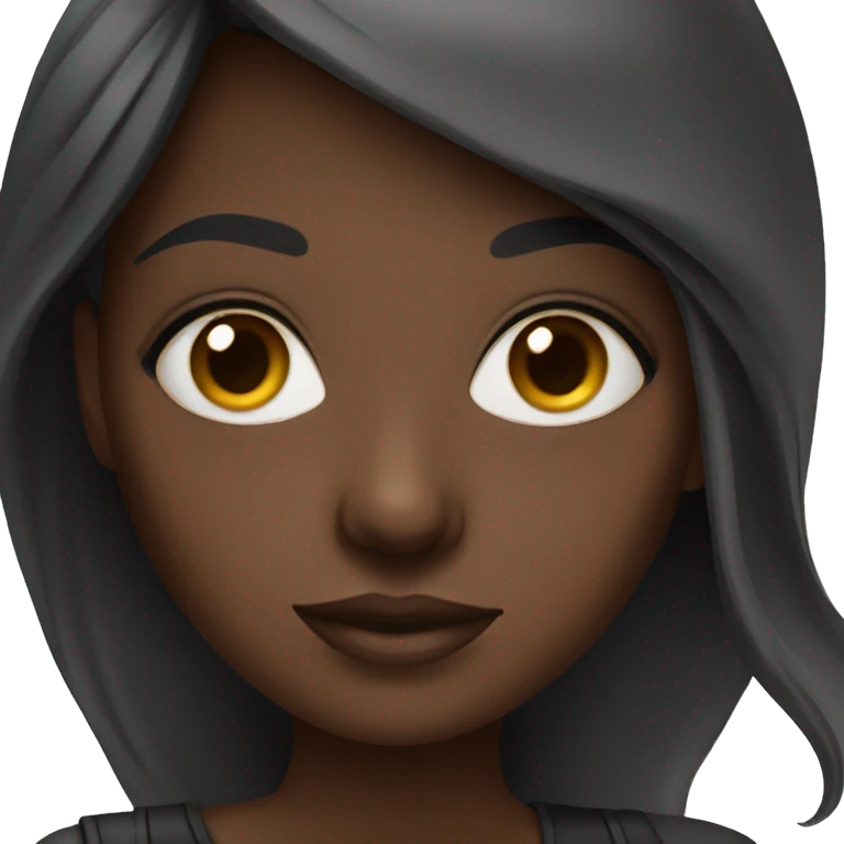 selfie of dark-skinned girl emoji