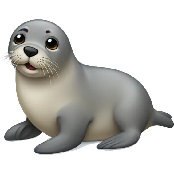 seal pup wearing a soft coat emoji