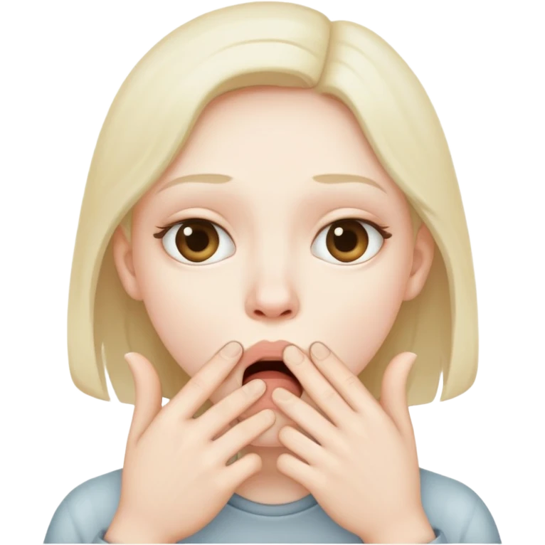 Fingers in mouth emoji