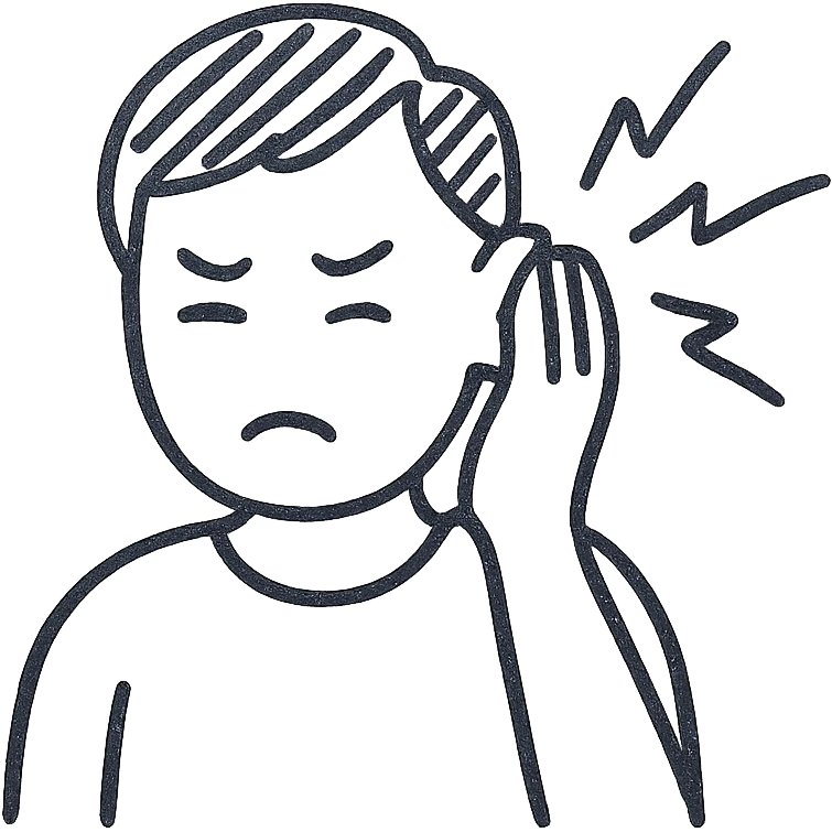 A person with ear pain emoji