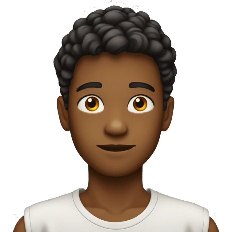 a 13year old boy, slim, tenned emoji