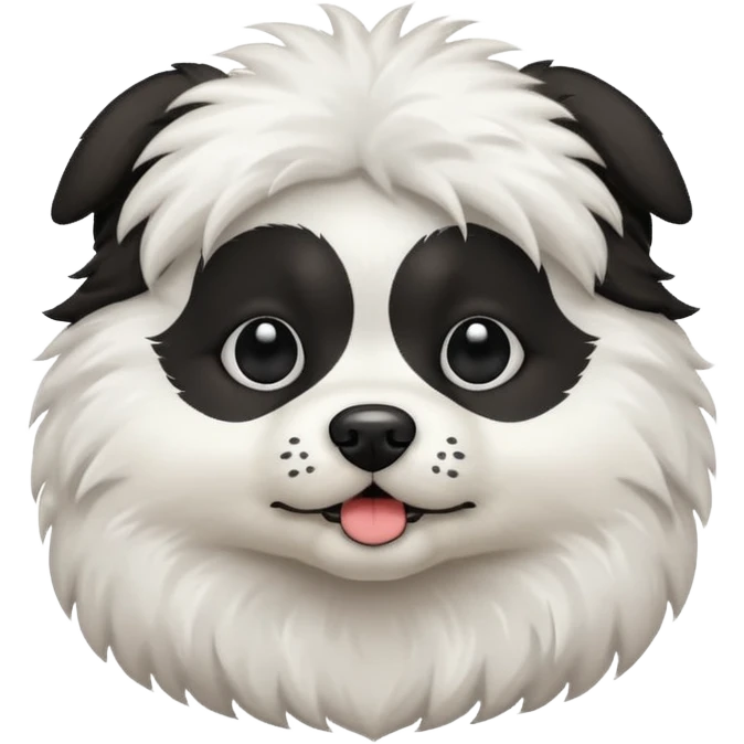 dog white with black face and not hair emoji